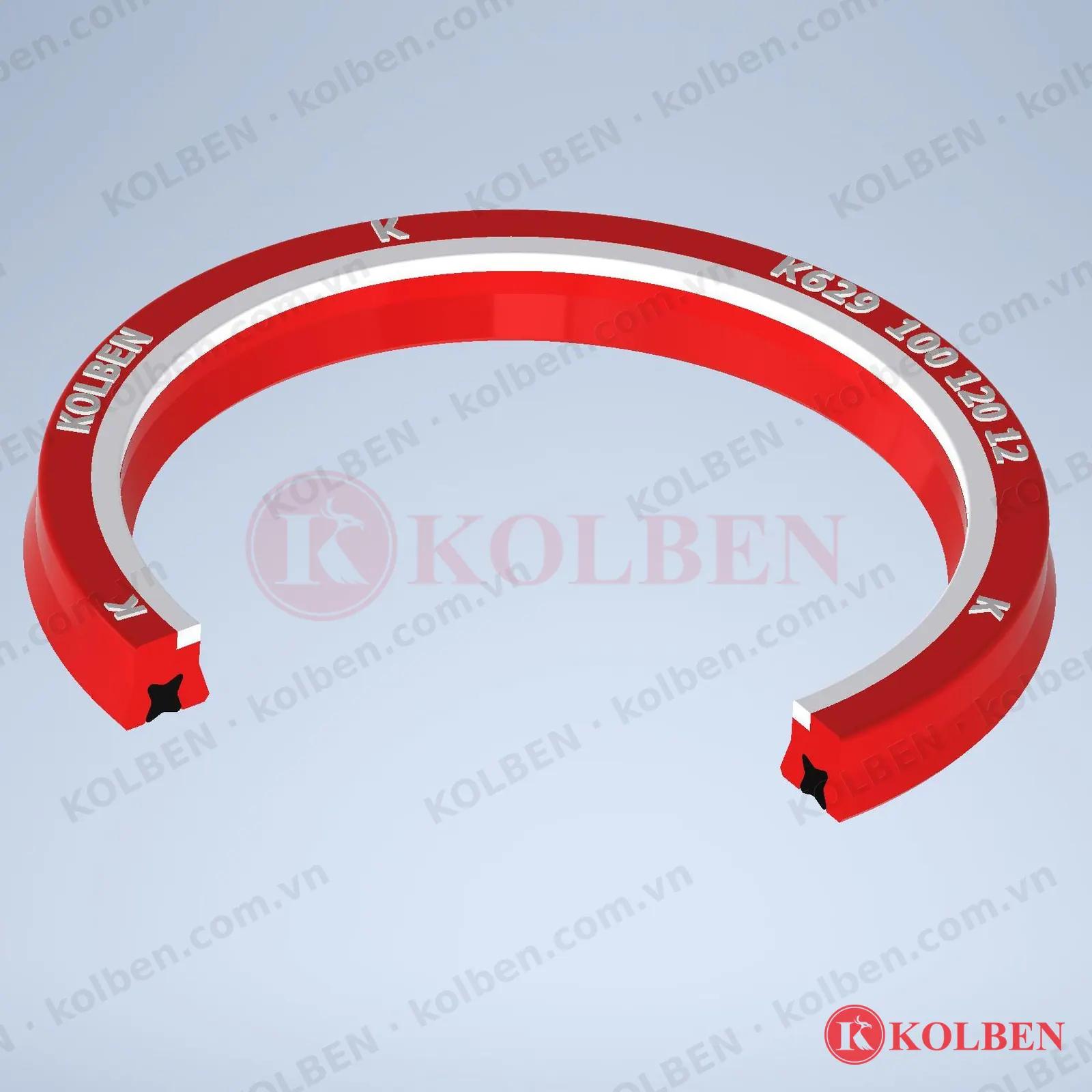 K629 Phớt ty 2 môi có X-ring phụ, chống sốc áp