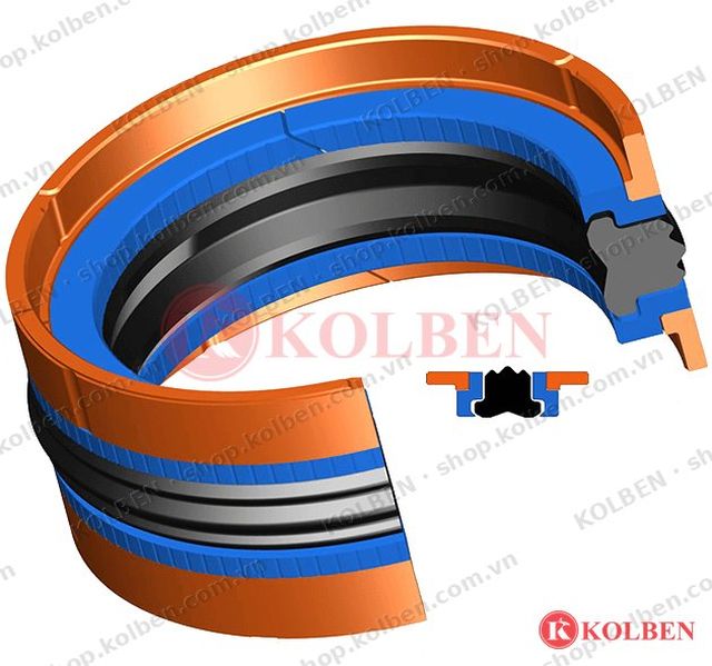 Phớt piston Hallite 780 – bộ 5 chi tiết 400 bar