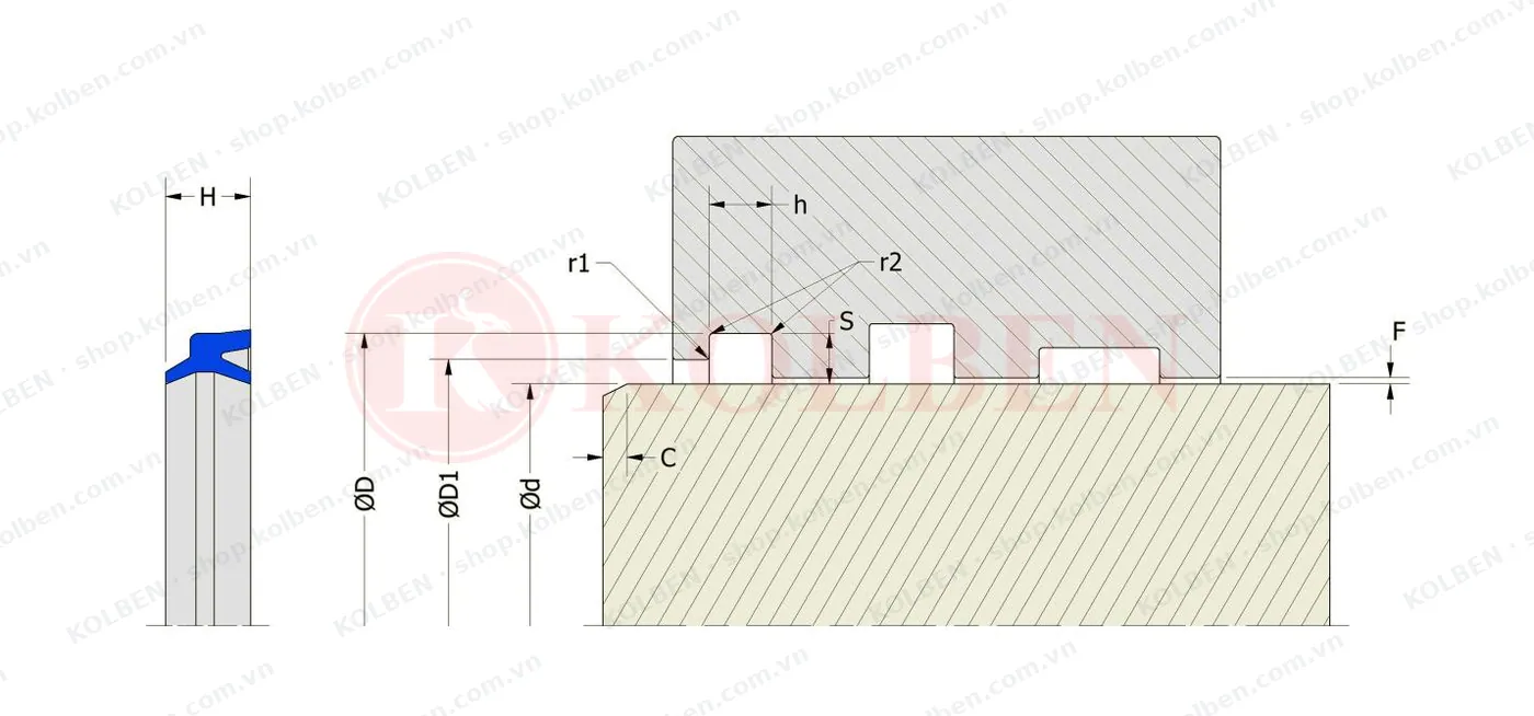 K854 Phớt chắn bụi 2 môi KOLBEN – ảnh 4